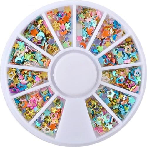 1 Pcs Colorful Shiny Round Stainless Steel Nail Stamping Plates Flowers Nail Art DIY Nail Image Plate Stencil Accessories Tool