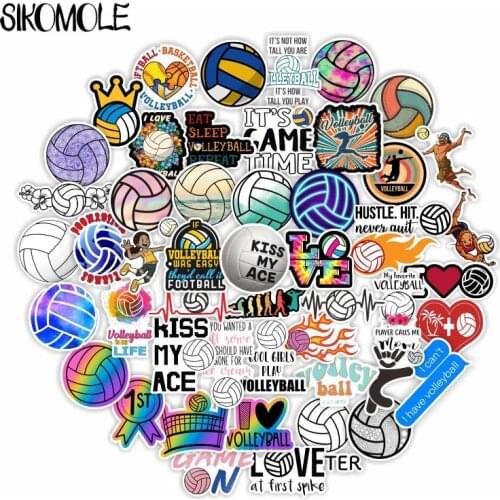 50PCS Volleyball Sports Series Cartoon Cute Fashion Graffiti Stickers For Guitar Skateboard Snowboard Luggage Decals Sticker F4