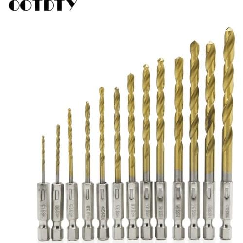 13pcs Hex Shank Quick change Cobalt Drill Bit Set Multi Bits