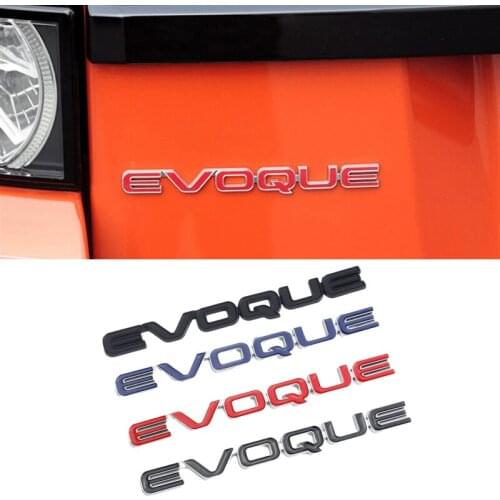 3D Metal Alloy Car Rear Trunk Emblem Sticker for Land Rover EVOQUE Logo Range Rover Velar Sport Discovery 2 3 4 Defender L322