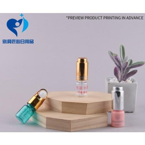 5pcs 5ml Multicolor Shiny Golden Silver Pressure Dropper Liquid Bottle Empty Travel Reusable Essential Oil Vials Factory Direct