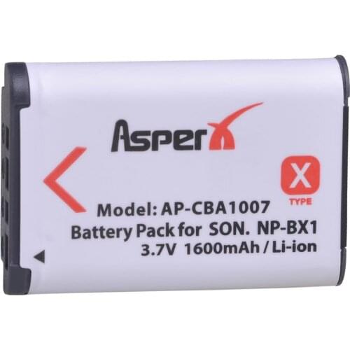 AsperX 1Pcs NP-BX1 NP BX1 NPBX1 BX1 Battery for Sony DSC-RX100 DSC-WX500 HX300 WX300 HDR AS100v AS200V AS15 AS30V AS300