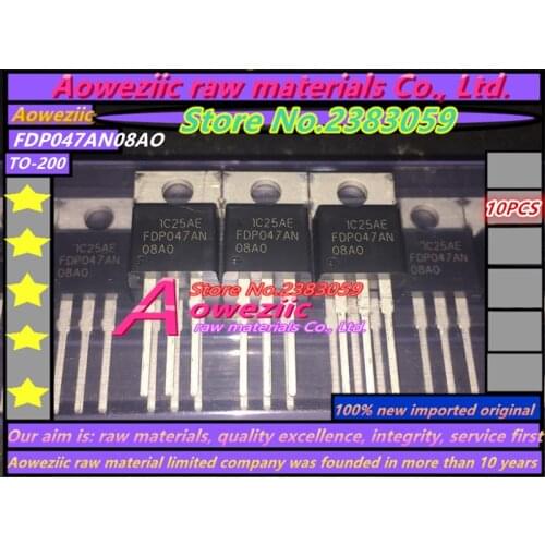 Aoweziic 100% new imported original FDP047AN08AO FDP047AN08A0 FDP047AN08 TO-220 FET inverter dedicated 80A 75V