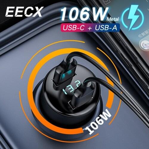 USB Car Charger Haina Original QC 3.0 Dual USB Quick Charge Max 36w For iPhone Samsung Huawei Xiaomi USB-C PD Fast Charging