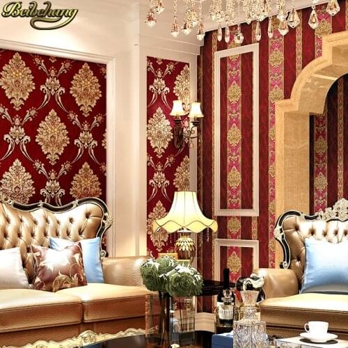 Beibehang Squeezed European wallpaper bedroom living room 3d stereo garden TV background Idyllic flowers wall wallpaper roll