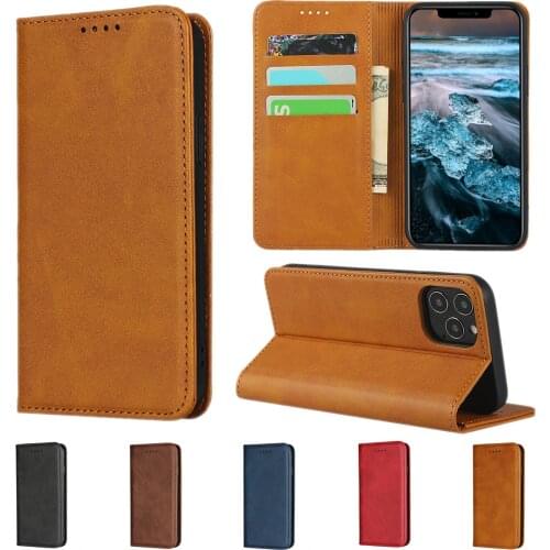 Phone Cases For iPhone 12 mini 12pro 12 pro max Luxury Leather Cover Book Wallet Flip Magnetic Cases Soft Back Coque Accessory