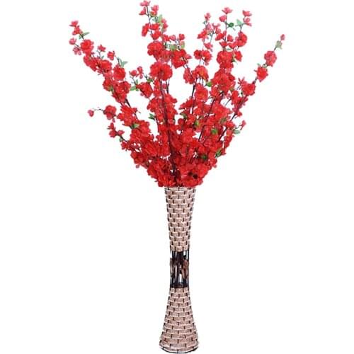 Country Style Artificial Flower Rattan Vase Wedding Hotel DIY Home Decoration Accessorie Arrangement Weave Basket Flower Vases