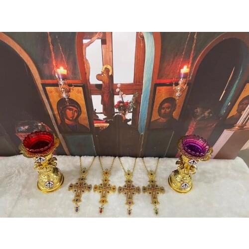 Pectoral Cross Orthodox Jesus Crucifix Pendants Rhinestones Cross Chain Gold Religious Jewelry Pastor Prayerкрестик православный