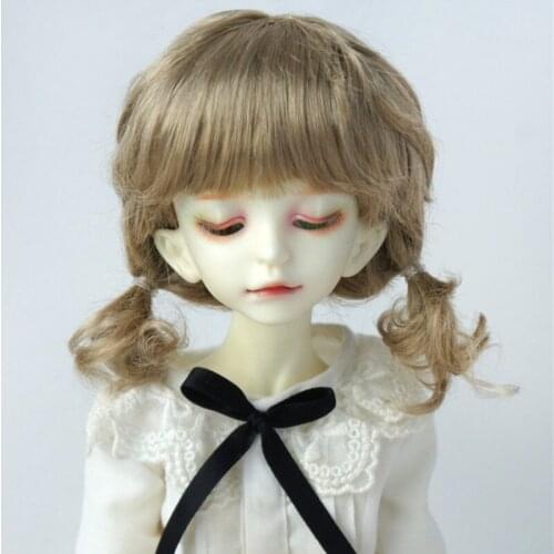 MSD Doll wigs JD571 7-8inch 18-20CM Smart curly braids Hair Short Anna BJD wig Synthetic mohair dolls accessories