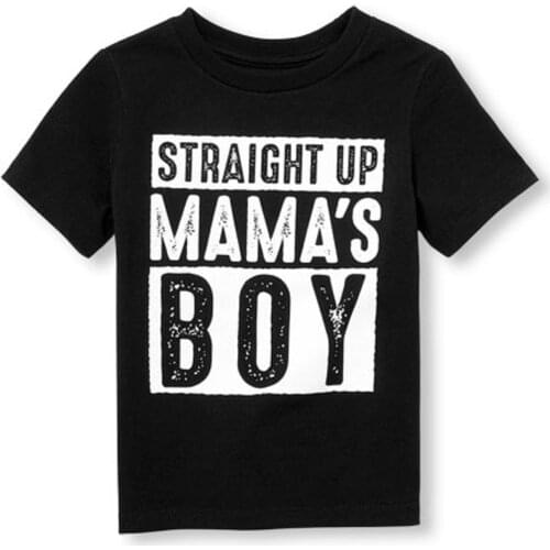 Summer Baby Mama Boy Tops Kids Cotton T-shirt Casual Short Sleeve Toddler Clothes Tops