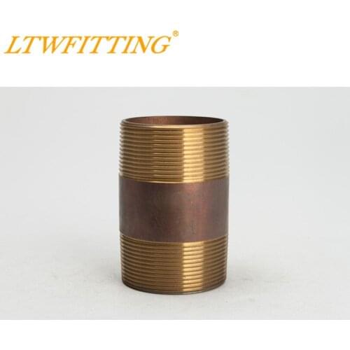 LTWFITTING Brass Pipe 3-1/2" Long Nipple Fitting 2" Male NPT Air Water