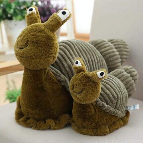 Cute 28cm 40cm Plush Snail Toy Stuffed Lifelike Insect Soft Doll Kids Toys