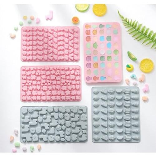 Cartoon Silicone Mould Fruit Soft Candy mold Chocolate DIY Crystal Epoxy Forest Bird Marine Mould with a dropper kitchen tool