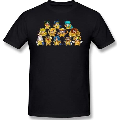 Man Gold Chibi Saint Saiye Knight Of Zodiacs. Aldebaran,Chevaliers Du Zodiaque,Ikki,Gold Saint fitness Vintage T-shirts