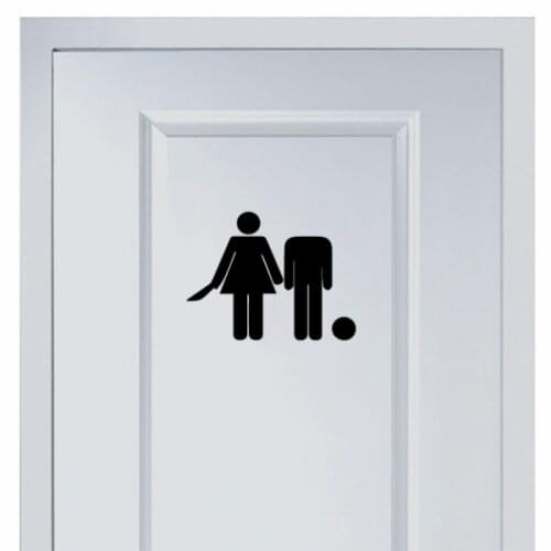 Angry girlfriend sticker Toilet Vinyl Sticker Fashion for Shop Office Home Cafe Hotel Toilets Door Decor Wall Stickers