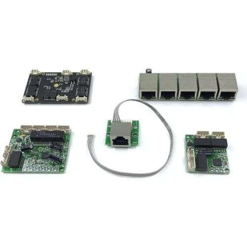 Unmanaged 5port 10/100M industrial Ethernet switch module PCBA board OEM Auto-sensing Ports PCBA board OEM Motherboard