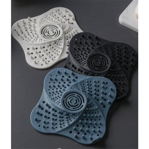 New 100pcs/lot Silicone Sink Hair Strainer Bathroom Supplies Sewer Bathtub Stopper Anti-smelly Kitchen