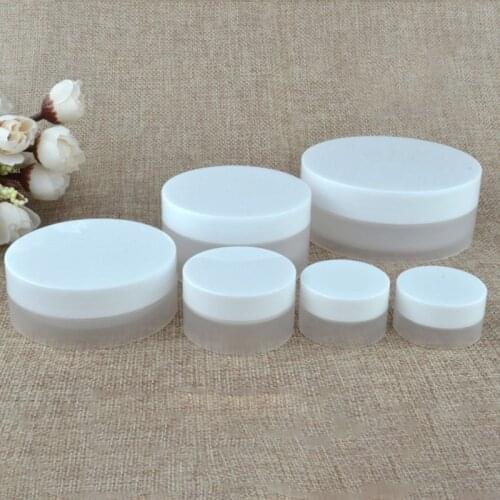 50pcs 3/5/10/30/50/100g Plastic Cream Jar Empty Cosmetic Bottle for Lip Balms, Creams, Make Up, Cosmetics, Samples, Ointments