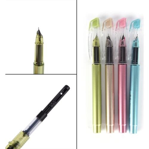 1pc Plastic Fountain Pen Calligraphy Ink Pen Office School Supplies For Writing Korean Stationery Students Gift