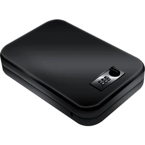 Dialing Wheel Password Safes Portable Car Safebox Handgun Safes Valuables Money Jewelry Storage Box Security Pistol Strongbox