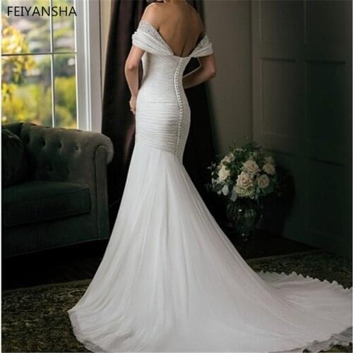 Wedding Dresses 2021Off The Shoulder Appliques A Line Bride Dress Princess Wedding Gown Free Shipping Robe De Mariee