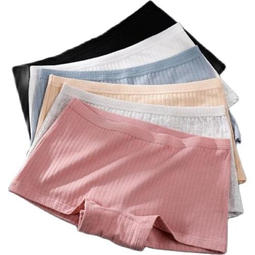 New Summer Women Safety Pants Cotton Under Skirt Female Seamless Underpants Solid Color Plus Size Boxer Shorts Cozy Boxer Women