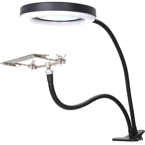 Magnifying Glass Light 10X Clip-On Magnifier With Clips Suitable For Live Streaming Reading Embroidery Repair Crafts