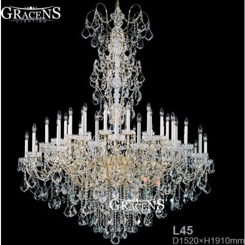 Gorgeous Large Chandelier Light Modern K9 Crystal Hanging lustres de cristal lamparas Project Lighting for Living Room Foyer