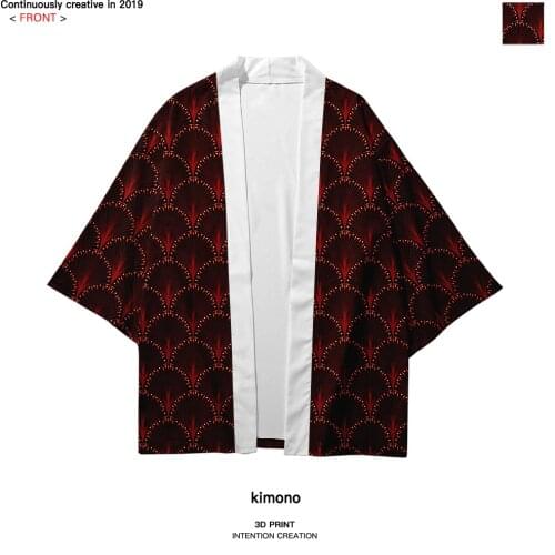 WAMNI Japanese Haori Yukata T shirt Kimono Summer 3D Shirt samurai Jacket Funny Cool Flower Batwing Sleeve Kimono cardigan men