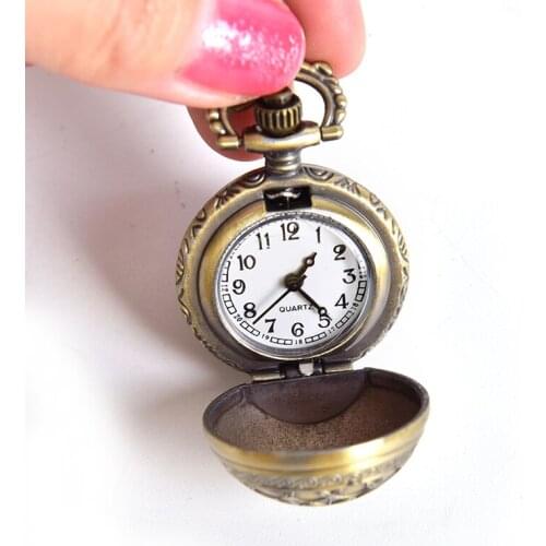 1pcs New Antique Vintage Spider Web Ball Wing Necklace Pendant Quartz Pocket Watch Gift