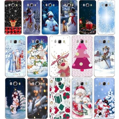 112AA Christmas Snowman gift Soft Silicone Tpu Cover phone Case for Samsung Galaxy J2 J4 Prime J6 Plus J7 2016 2017 case