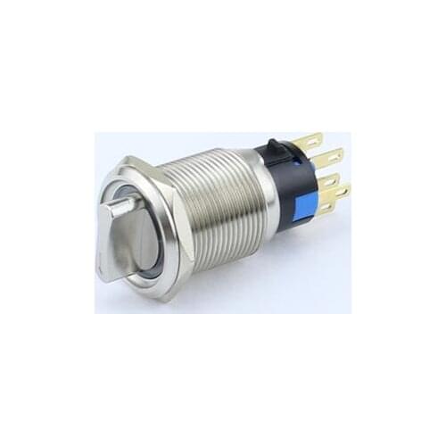 19mm rotating metal button switch round LED 12V
