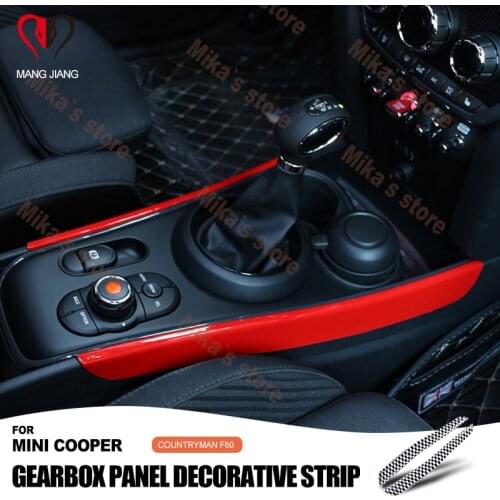 ABS for BMW Mini Cooper F60 F 60 Countrymen Gear Panel Automatic Gearbox Decoration Covers Sticker Car Styling Decoration Panel