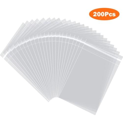 200pcs Transparent Storage Packaging Bags for Packaging Snacks Candy Candles Soap Jewelry Biscuits Decorative Wrapping Paper