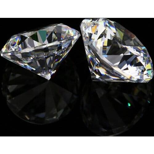3.25-7mm 5A quality Round Brilliant Cut 8 hearts and 8arrows White color star cut Cubic Zirconia Loose CZ Stone