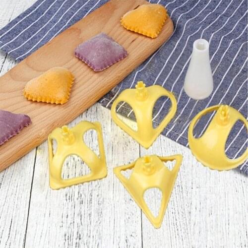 4Pcs/Set Dumpling Molds Versatile DIY Plastic Reusable Dough Press Moulds Dumpling Maker for Kitchen Baking Accessories