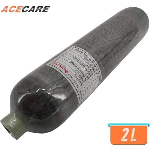 AC102 2L Pistol 300bar 4500psi Paintball Scuba Tank Gas Cylinder Carbon Fiber For Hunting Paintball Diiving With Acecare 2019