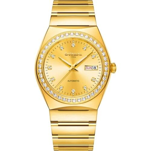 Switzerland Watches Men Luxury Top Brand CARNIVAL New Fashion Mens Automatic Mechanical Watch Male Wristwatch relogio masculino