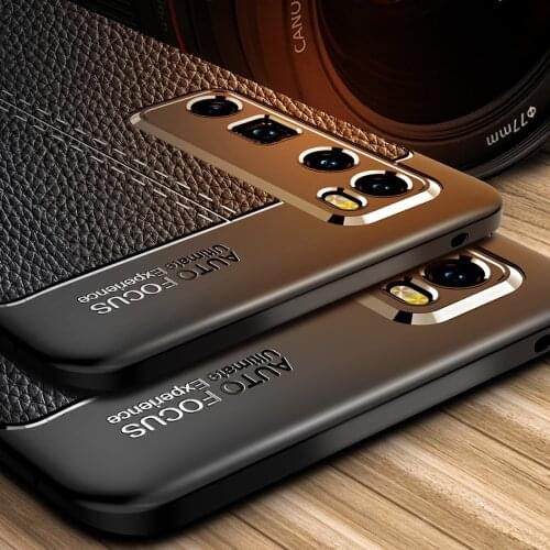 For Huawei Nova 7 Pro Case Cover Luxury Leather Soft Silicone Back Cover Nova 7 Pro 5G Phone Bumper Case For Huawei Nova 7 Pro