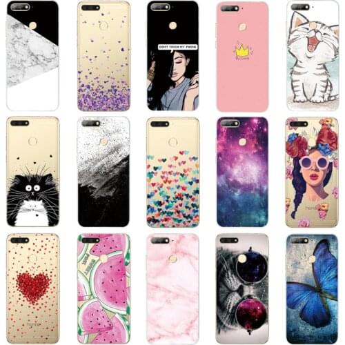 For Huawei Honor 7C Case Cover 5.7" Soft TPU Silicone Bumper on Honor 7C Cases for Huawei Honor 7C AUM-L41 Phone Case Back Cover