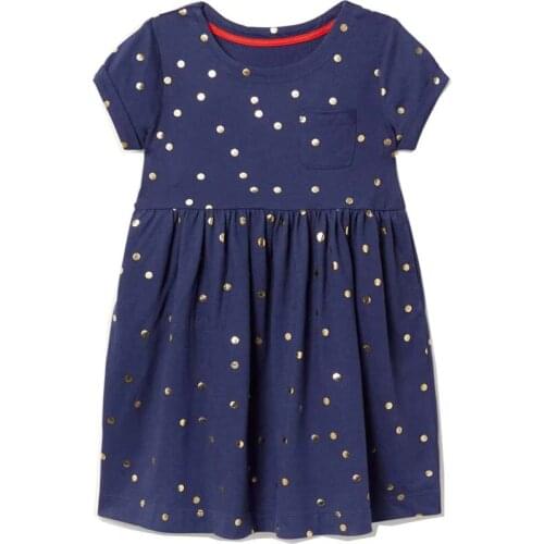 Summer Kids Children Girls Dress Heart Dot Print Birthday Party Princess Dresses Girls Clothing Stripe Clothes 2021