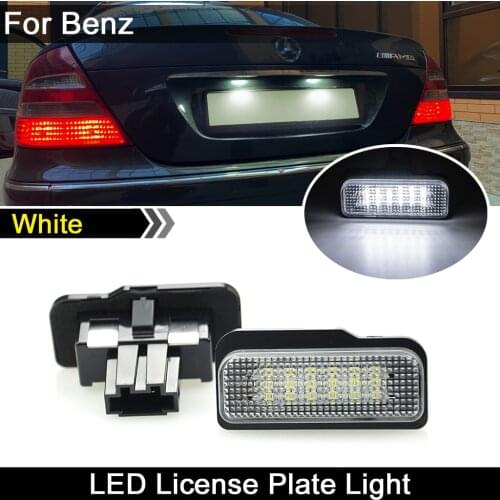 For Mercedes BENZ S-CLASS W211 C-CLASS W203 W219 SLK R171 Car Rear white LED license plate light number plate lamp