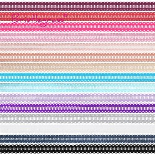 BRISTLEGRASS 5 Yard 5/8"15mm Solid Color Mesh Spandex Lace Trim Elastic Bands Kids Hairband Headband Tie Dress DIY Sewing crafts