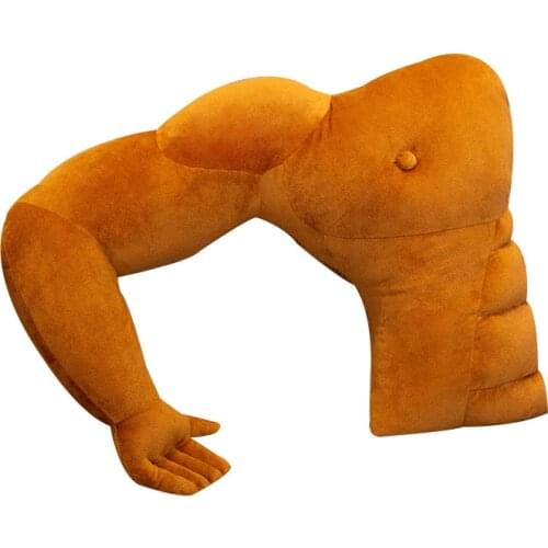 58*48cm simulation muscle boyfriend pillow girlfriend birthday gift soft filling full soothing toy