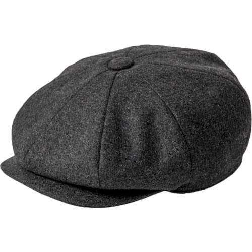 Jangoul Newsboy Caps Men Flat Cap Wool Blend Driving Hat Male Herringbone Baker Boy Hats 810