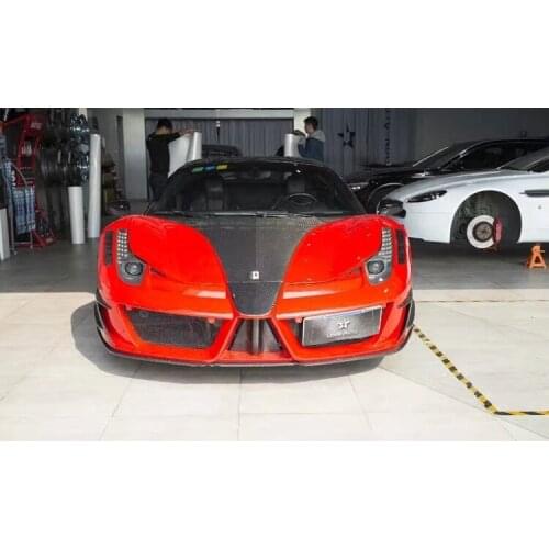 Applicable to 458 Ferrari Modified Msy Surround Carbon Fiber Front Hood Side Skirt Rear Lip Tail Wing Kit