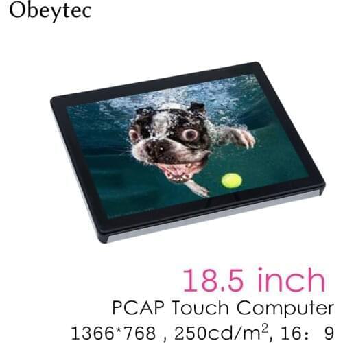 OB-TPCR185-RK3288 18.5" Open frame projected capacitive touch screen PC with 250nit, 1366*768, Android RK3288 2+8G optional