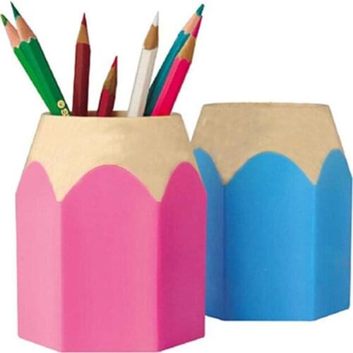 Creative Pen Vase Pencil Pot Makeup Brush Holder Stationery Desk Tidy Container