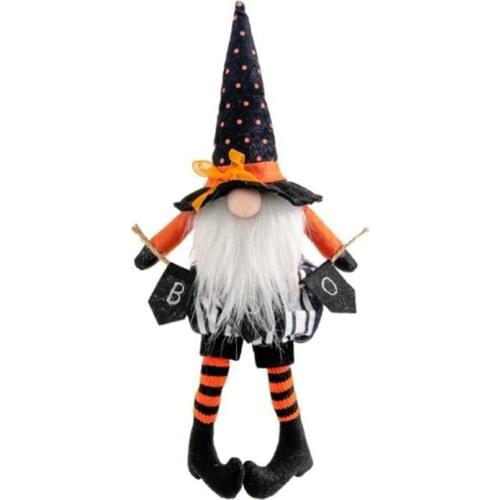34cm Halloween Witch Faceless Man Doll Creative Goblin Doll Home Decor Wizard Look Villain Home Party Decoration For Halloween