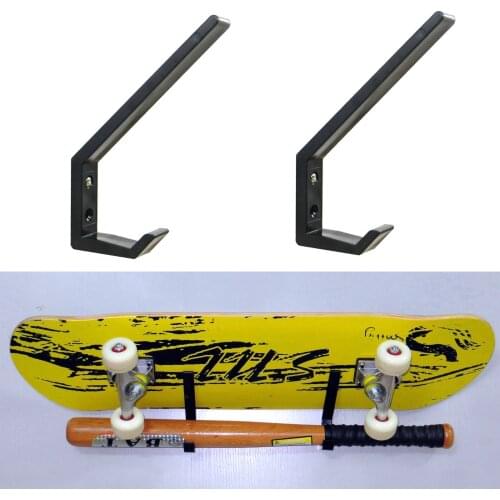 Multi-function Skateboard Wall Mount Hanger Rack Storage Clip Fit All Size Skateboard